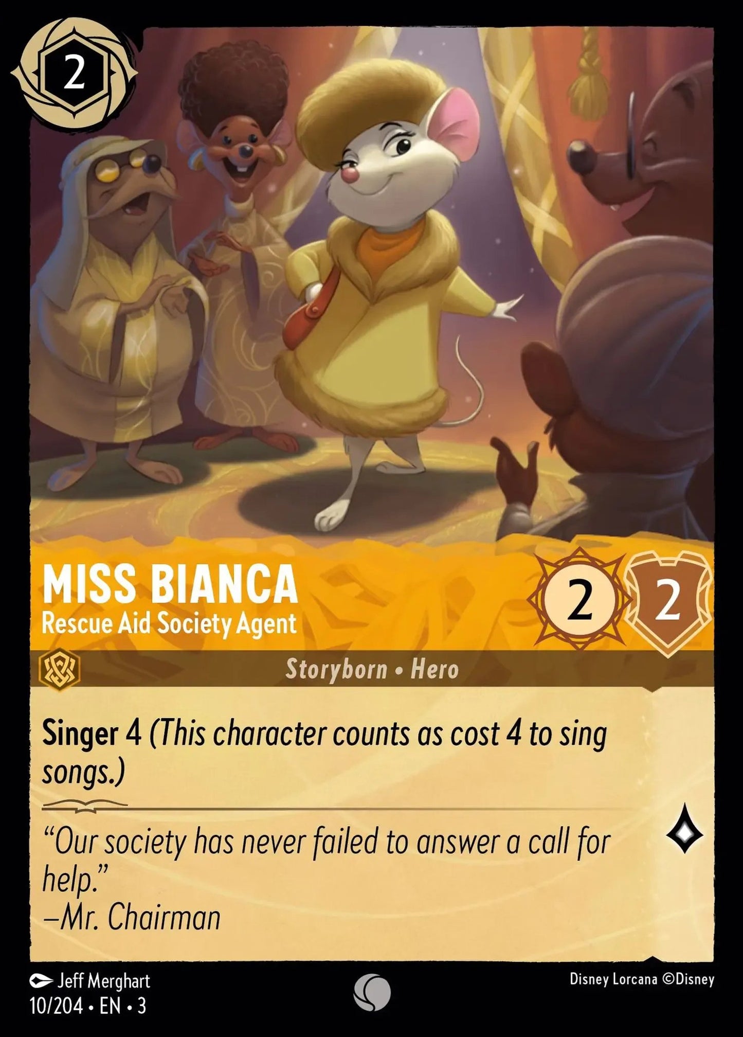 Miss Bianca - Rescue Aid Society Agent