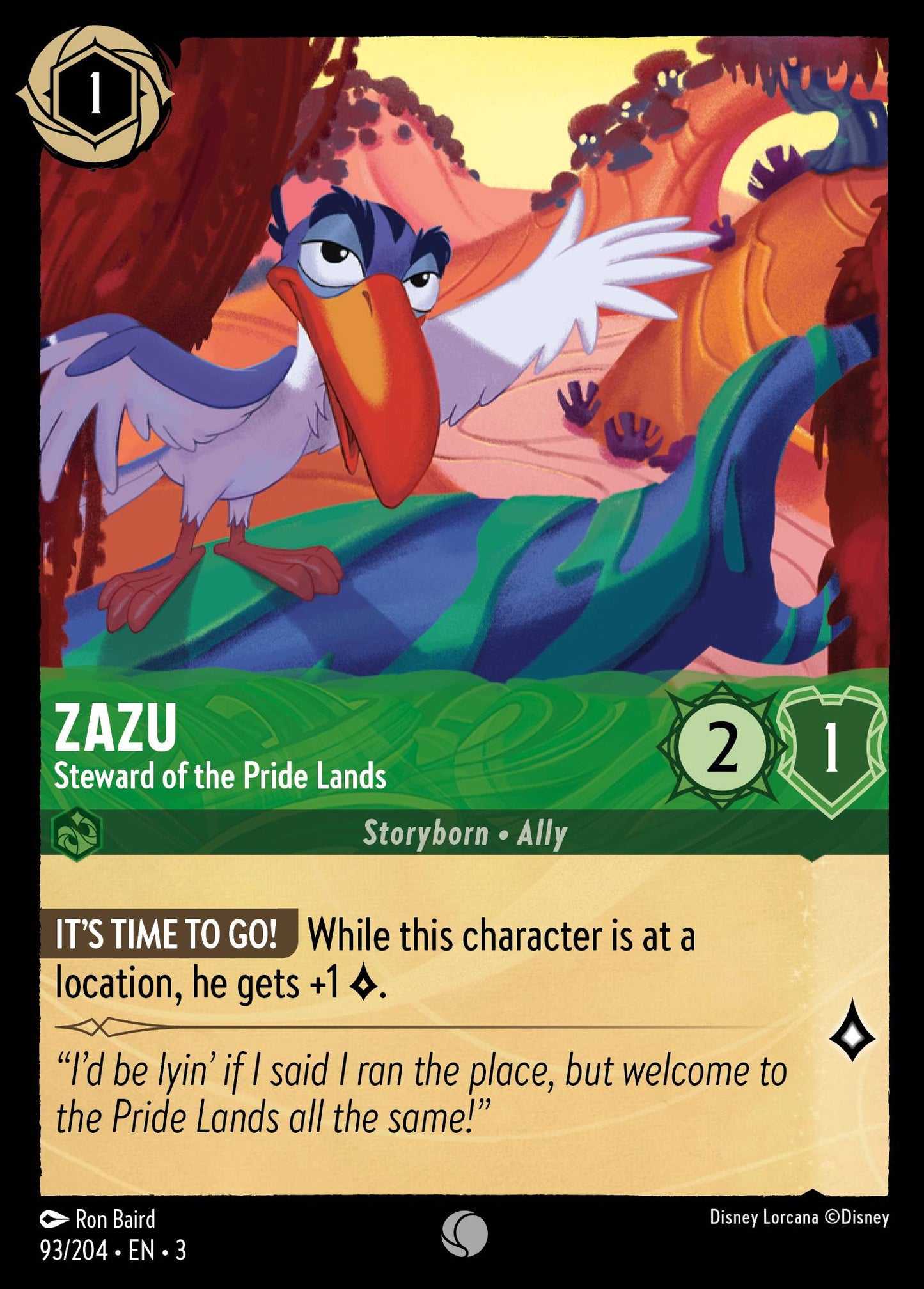 Zazu - Steward of the Pride Lands