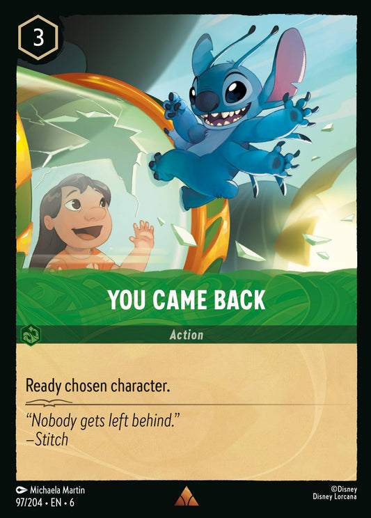 You Came Back